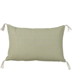 Sierkussen ruit licht groen - l55xb35xh10cm