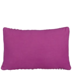 Sierkussen streep fuchsia - l55xb35xh10cm