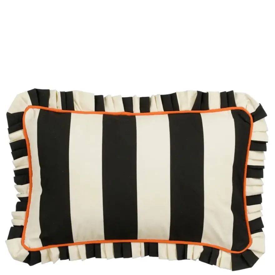 Sierkussen streep zwart - l63xb43xh10cm