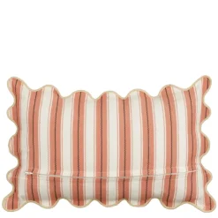 Sierkussen strepen oranje - l55xb35xh10cm