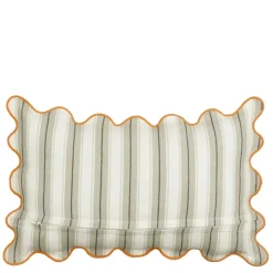 Sierkussen strepen taupe - l55xb35xh10cm