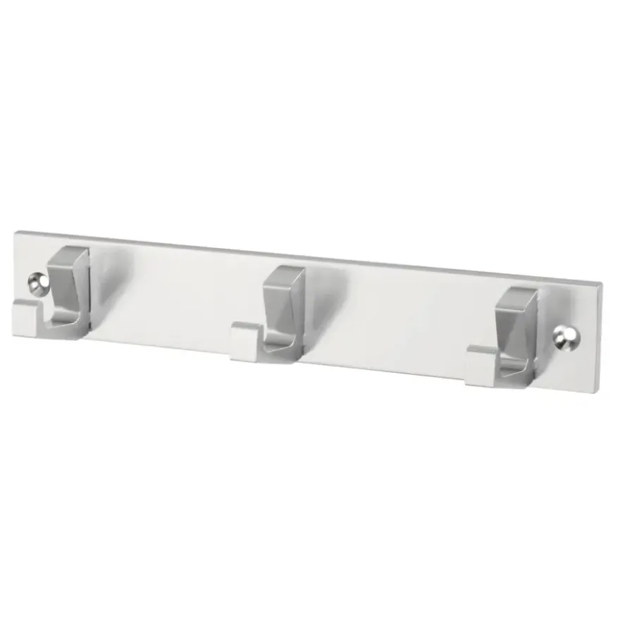 Siro kapstok 3 haken Kristel aluminium 210 mm