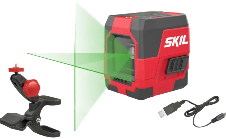 SKIL kruislijnlaser groen 20m 1912AA Li-ion accu - incl. USB lader en klem