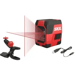 SKIL kruislijnlaser 15m 1910AA Li-ion accu – incl. USB lader en klem