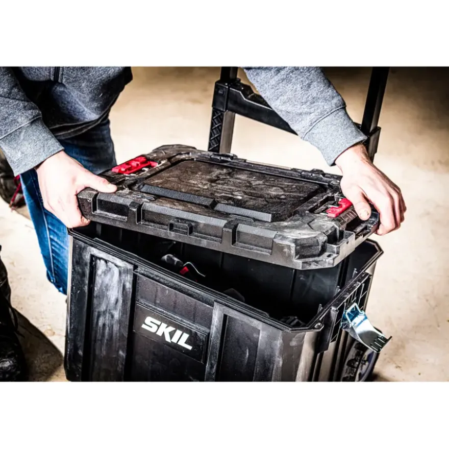 SKIL Middelgrote stapelbare gereedschapskoffer met universele insert
