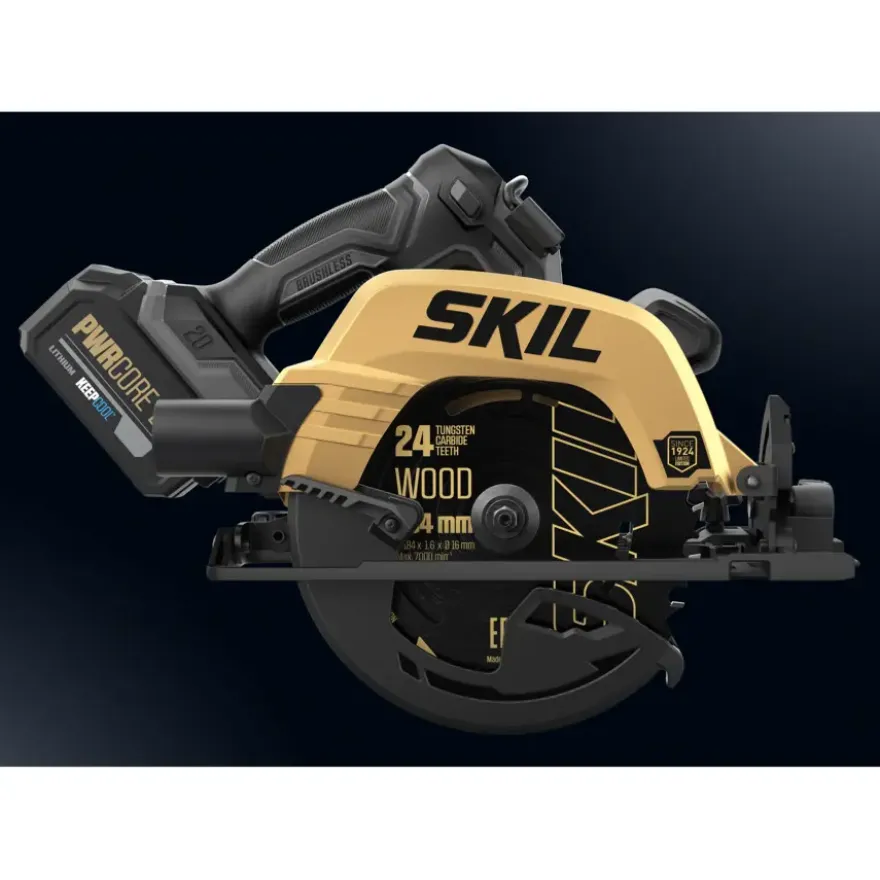 SKIL 20V Cirkelzaag brushless 66mm 3575DB incl. geleiderails, accu 4.0Ah + snellader en opbergtas