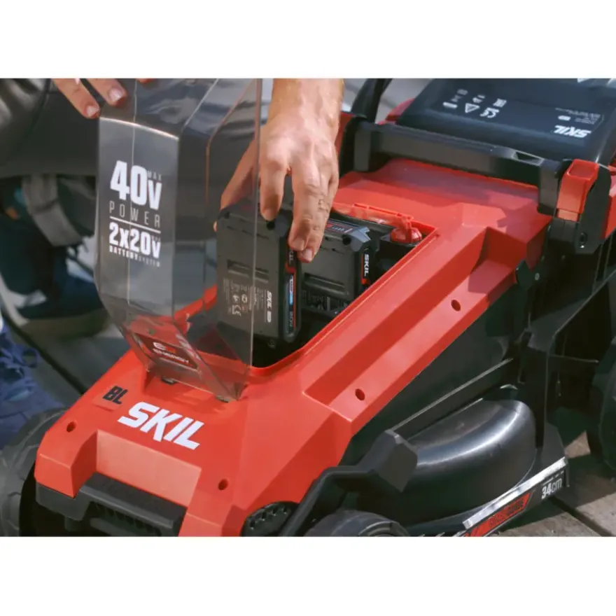 SKIL 20V grasmaaier 0130BA brushless 34cm + 2 accu's 2,0Ah + snellader