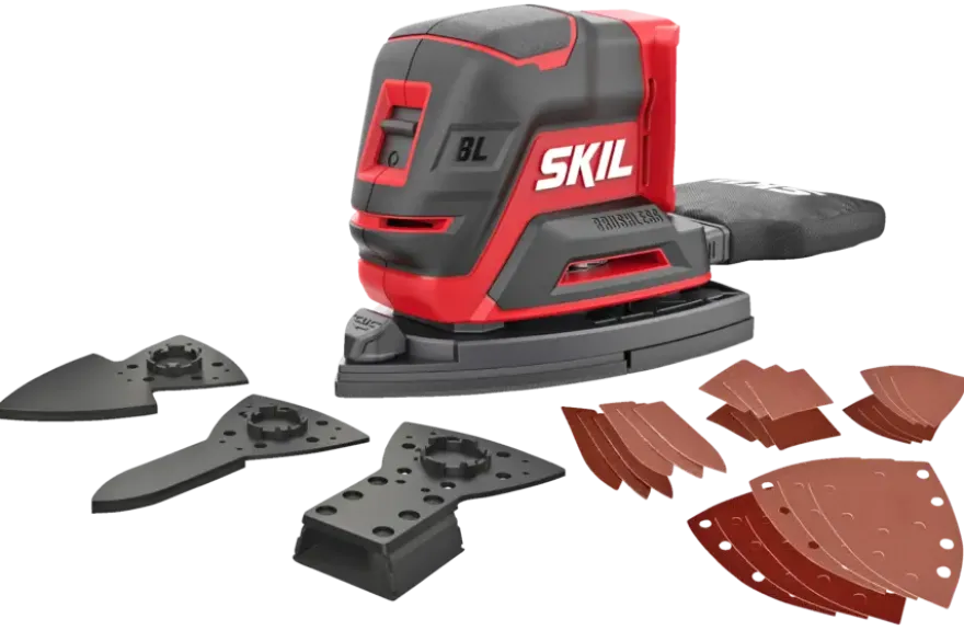 SKIL 20V multischuurmachine 3720CB compact brushless incl. 24 schuurbladen en 3 schuurhulpstukken (zonder accu)