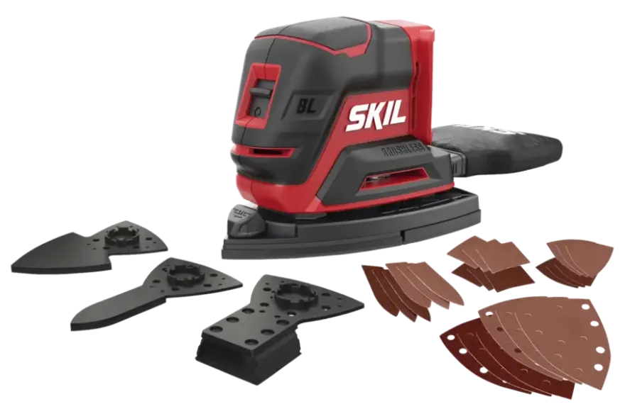 SKIL 20V multischuurmachine Compact Brushless 3720CD incl. 24 schuurbladen en 3 schuurhulpstukken (zonder accu)