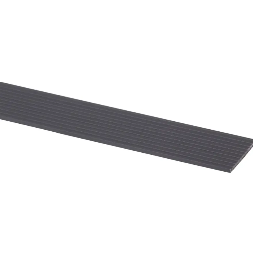 Slijtstrip kunststof antraciet zelfklevend 2,5x40mm 260cm