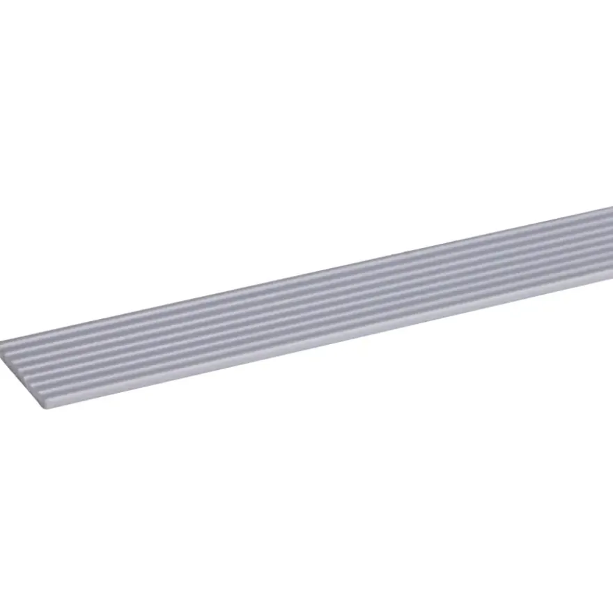 Slijtstrip kunststof RVS look zelfklevend 2,5x28mm 260cm