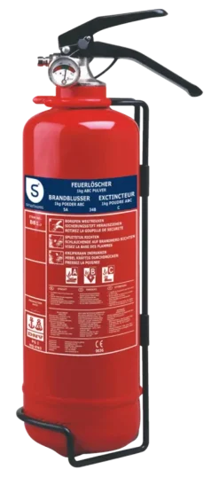 Smartwares Brandblusser BB1 Poeder 1 kg Brandklasse ABC Inclusief Ophangbeugel