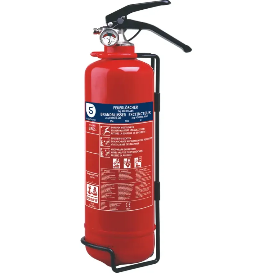 Smartwares Brandblusser BB2 Poeder 2 kg Brandklasse ABC Inclusief Ophangbeugel