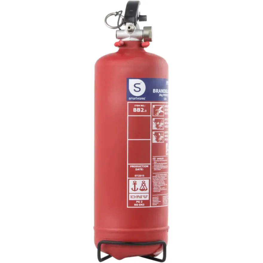 Smartwares Brandblusser BB2 Poeder 2 kg Brandklasse ABC Inclusief Ophangbeugel
