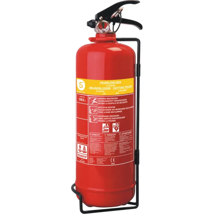 Smartwares Brandblusser SB2 Schuim 2 liter Brandklasse AB Inclusief Ophangbeugel