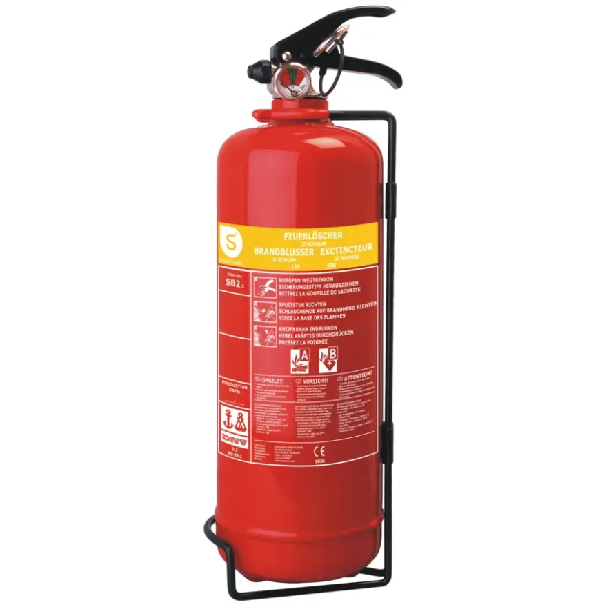 Smartwares Brandblusser SB2 Schuim 2 liter Brandklasse AB Inclusief Ophangbeugel