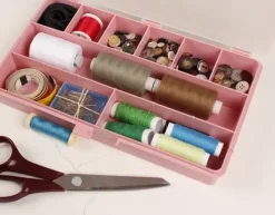 Sorteerdoos met 9 vakken roze