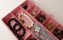 Sorteerdoos met 7 vakken roze