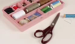 Sorteerdoos met 7 vakken roze