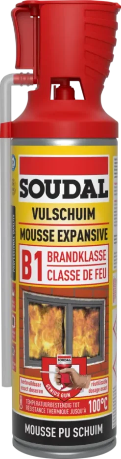 Soudal brandvertragende pur bouwschuim 500 ml
