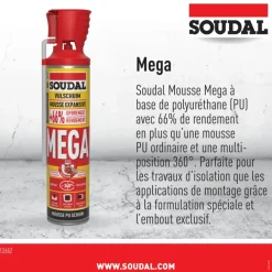 Soudal pur bouwschuim high volume 600 ml