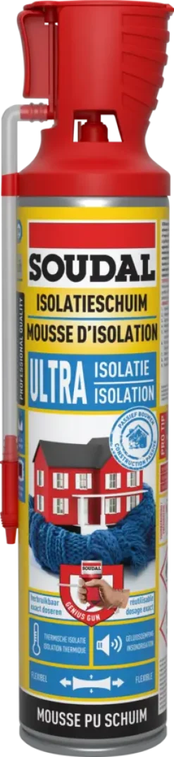 Soudal pur bouwschuim ultra isolatie foam 600 ml