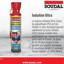 Soudal pur bouwschuim ultra isolatie foam 600 ml