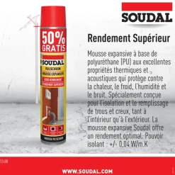 Soudal PU-schuim 750 ml (250 ml gratis)