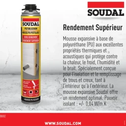 Soudal PU-schuim 750ml voor schuimpistool
