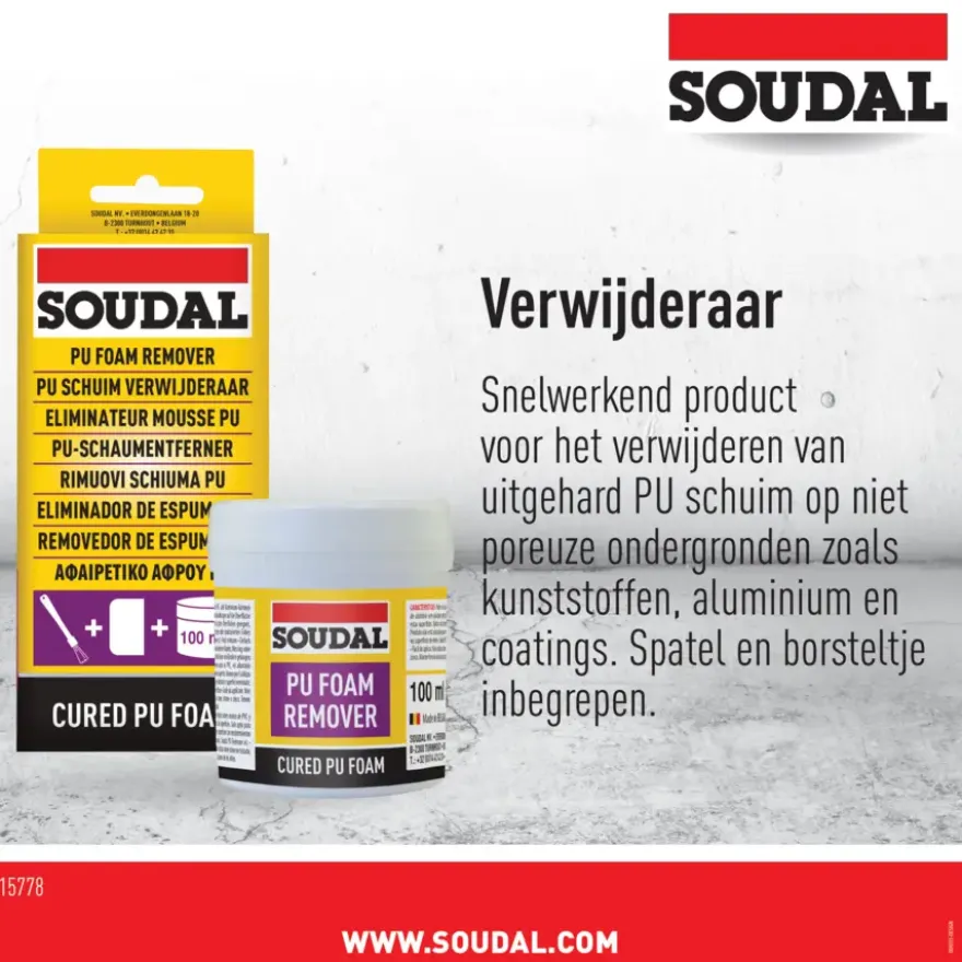 Soudal PU-schuim verwijderaar 100 ml