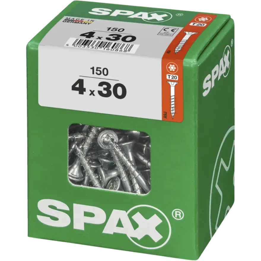 Spax schroef T-Star Plus geel 4x30 mm 150 stuks