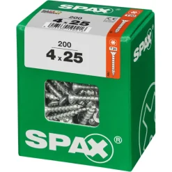 Spax schroef T-Star Plus geel 4x25 mm 200 stuks