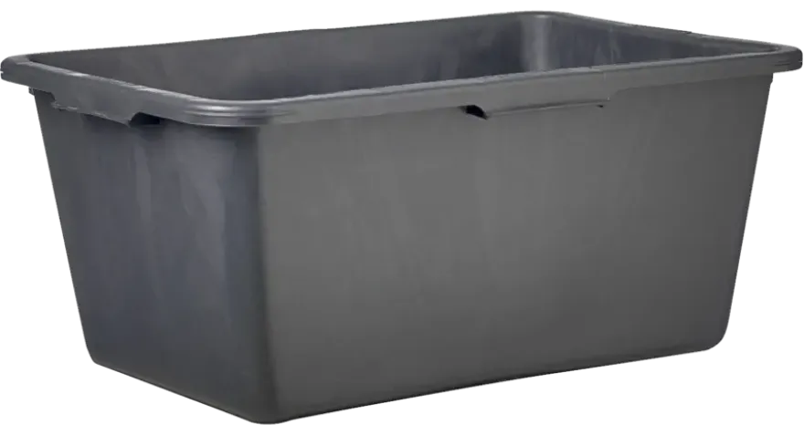 Speciekuip recht 65 liter zwart