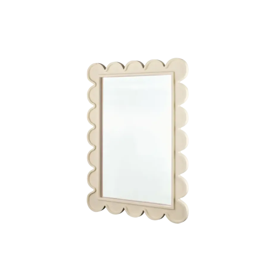 Spiegel beige met randjes