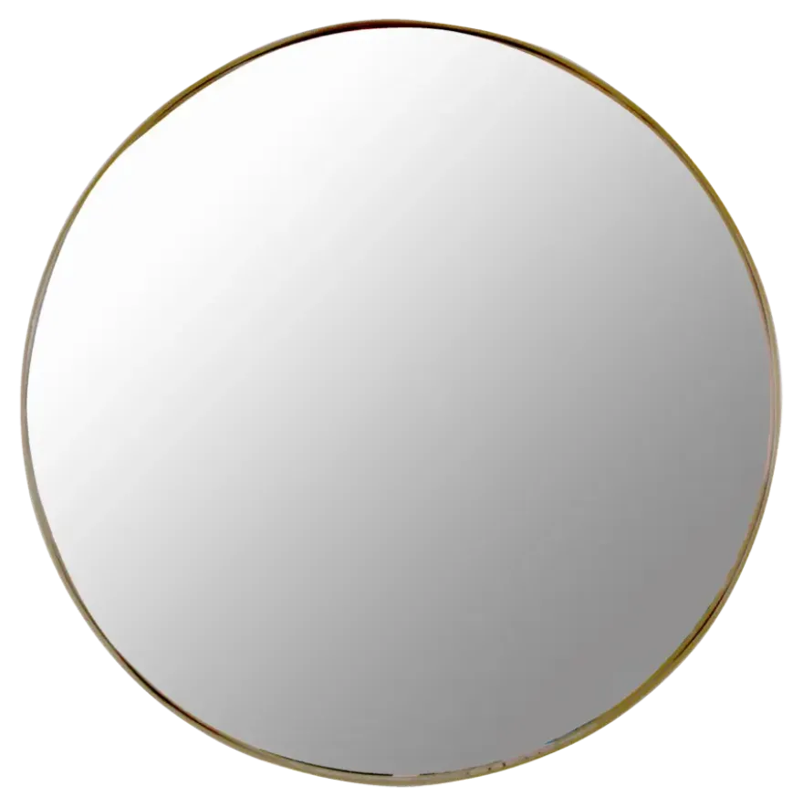 Spiegel Coco rond goud 70cm