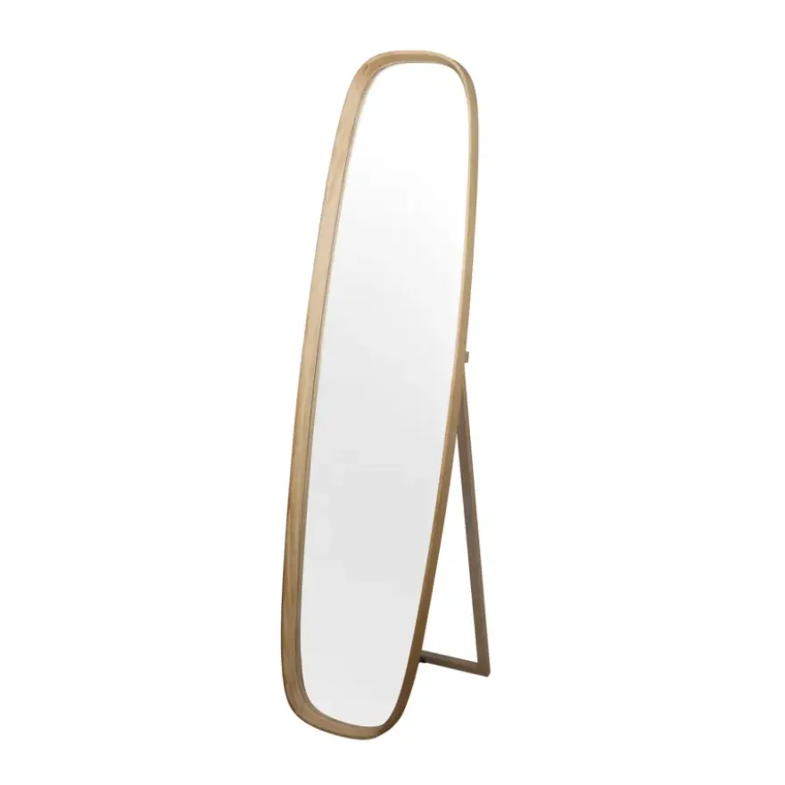 Spiegel met houten frame 40x160x4,8cm