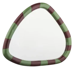 Spiegel organisch bruin groen 35x35cm