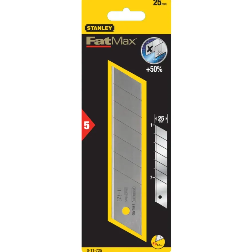 Stanley fatmax reserve afbreekmes 25mm 5 stuks