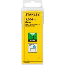 Stanley nieten type G roestvrij staal lengte 6mm - 1000st.
