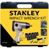 Stanley pneumatische slagmoersleutel + 16-delige accessoireset