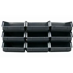 Stapelbakjes type B1 set 9 stuks met kunststof strip