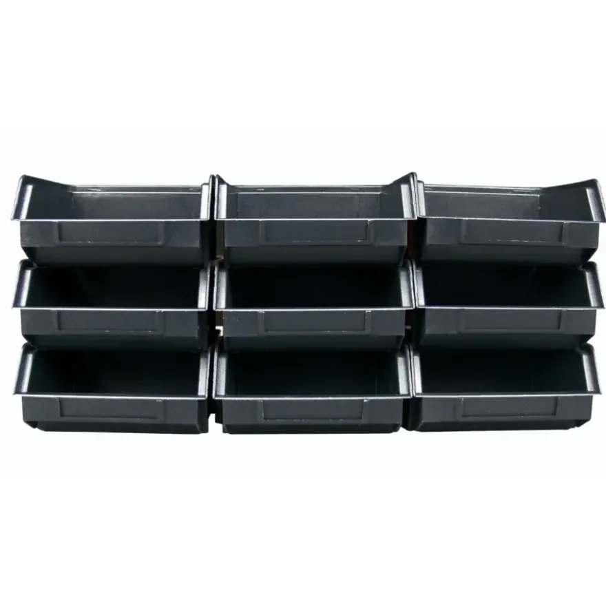 Stapelbakjes type B1 set 9 stuks met kunststof strip