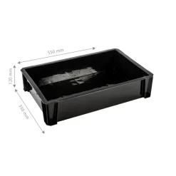 Stapelbare krat Heavy Duty 18L zwart