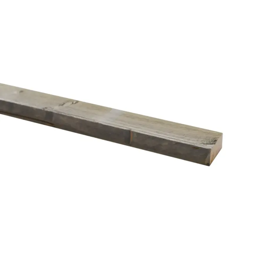 Steigerhouten lat geborsteld ca. 30x62 mm, lengte 250 cm vergrijsd