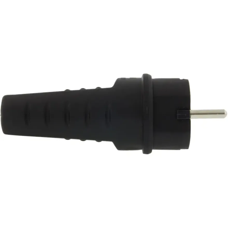 Stekker Rubber Geaard Spatwaterdicht Zwart