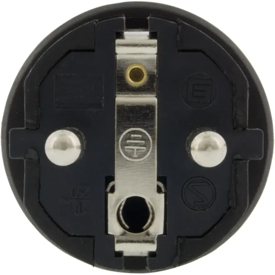 Stekker Rubber Geaard Spatwaterdicht Zwart