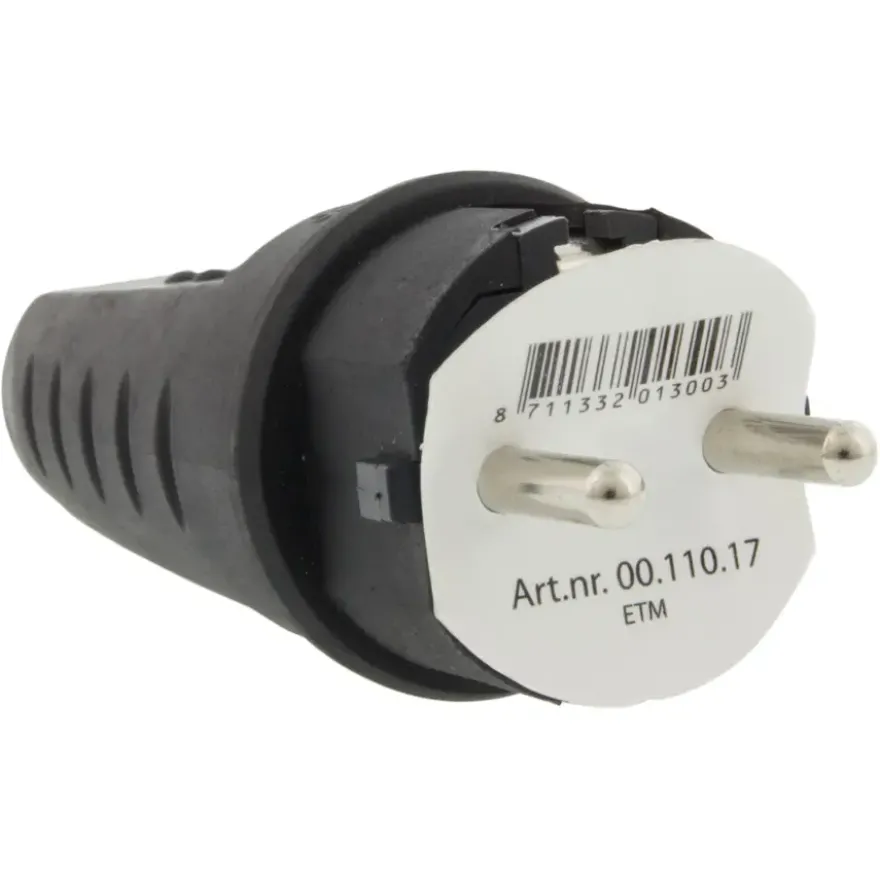 Stekker Rubber Geaard Spatwaterdicht Zwart