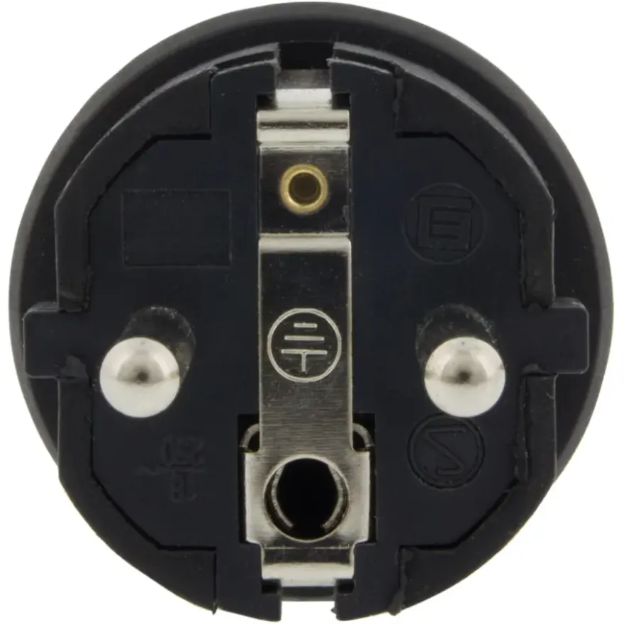 Stekker Rubber Geaard Spatwaterdicht Zwart