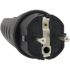 Stekker Rubber Geaard Spatwaterdicht Zwart