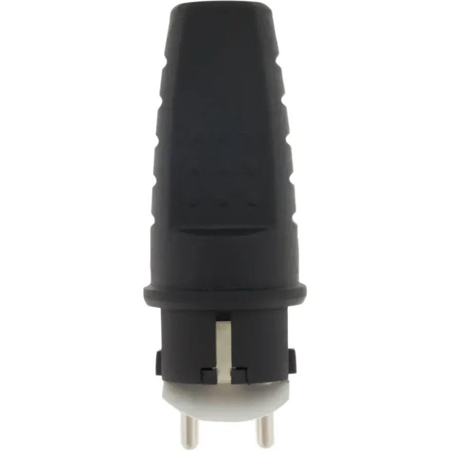 Stekker Rubber Geaard Spatwaterdicht Zwart